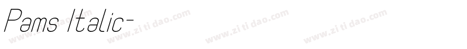 Pams Italic字体转换